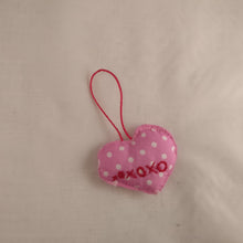 Handmade fabric Christmas tree ornament, Premium selection, Heart
