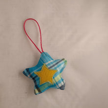 Handmade fabric Christmas tree ornament, Premium selection, Star