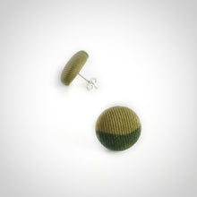 Army, Camouflage, Military, Fabric Button, Stud Earrings, Butterfly safety backs