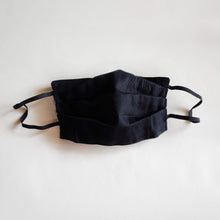 Eco-friendly face mask, face covering made with black 100% cotton fabric