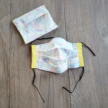 Handmade Eco-friendly face mask, Reversible face covering with filter pocket and removable nose wire, Matching mask case