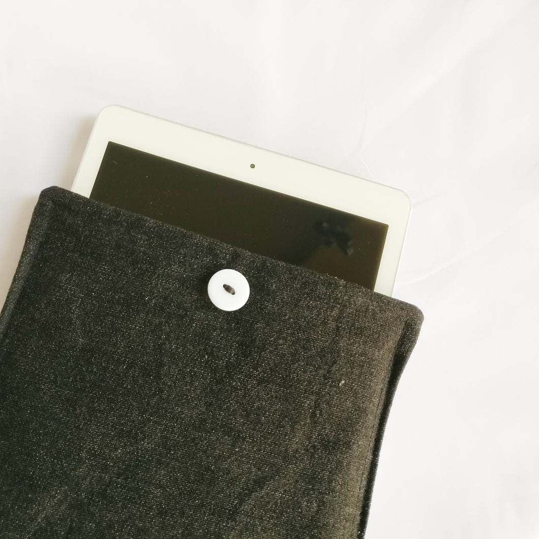 Black denim iPad Sleeve case (iPad Air 2/ iPad mini)