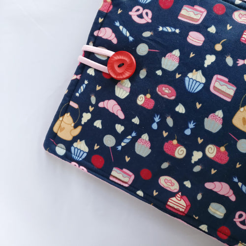 Dark blue Pastry-themed iPad Sleeve case (iPad Air 2/ iPad mini)