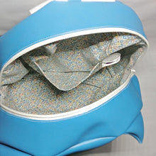Happy owl, Petrol Blue, Faux leather, Backpack