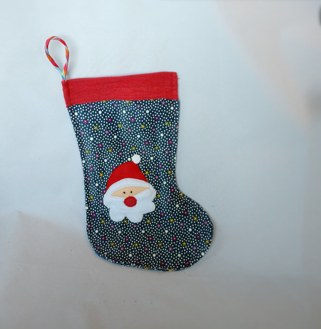 Handmade Christmas stocking, Santa Claus