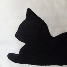 Black and white, Cat themed, Throw cushion Cover, Pillow cover (Single - cat body)
