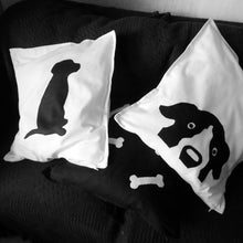 Black and white, Dog themed, Throw cushion Cover, Pillow cover (Combo or Single)