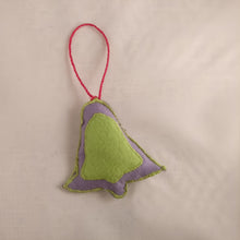 Handmade fabric Christmas tree ornament, Premium selection, Bell