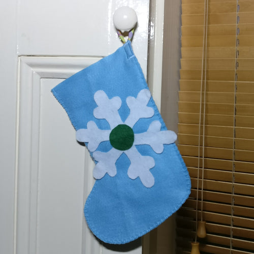 Handmade Christmas stocking, Snowflake