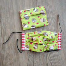 Handmade Eco-friendly face mask, Reversible face covering with filter pocket and removable nose wire, Matching mask case