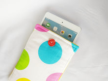 White colourful Polka-dot iPad Sleeve case (iPad Air 2/ iPad mini)