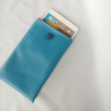 Blue green vinyl iPad Sleeve case (iPad Air 2/ iPad mini)