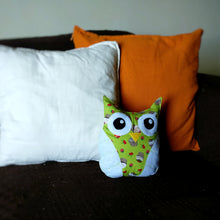 Handmade light green, Owl plush toy, Stuffed toy