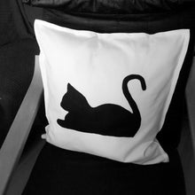 Black and white, Cat themed, Throw cushion Cover, Pillow cover (Single - cat body)